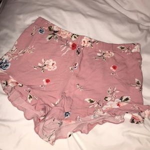 Kendall and Kylie floral ruffle shorts